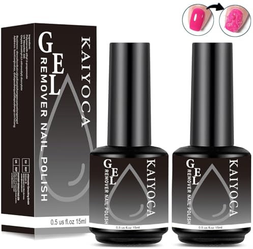 Gel Nail Polish Remover 2 Pack,Professional Remover for Nails,Easily & Quickly Remove Acrylic Powder Gel In 3-5 Minutes,No More Foil, Soaking or Wrapping (2 Pcs)