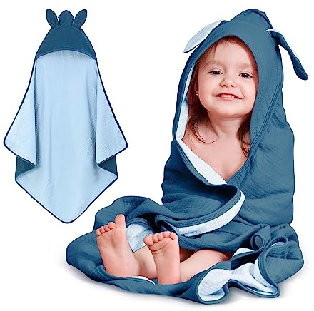 Baby badhandduk med huva handdukar barn pojkar flickor 85 x 85 cm