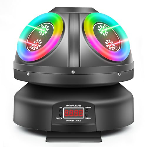 Disco Light Party Light, T100 Moving Head, LED RGB Light DJ Projector Music Controlled DJ Disco Lights, DMX Effect Spotlight, For KTV Family Reunion Wedding Birthday Halloween