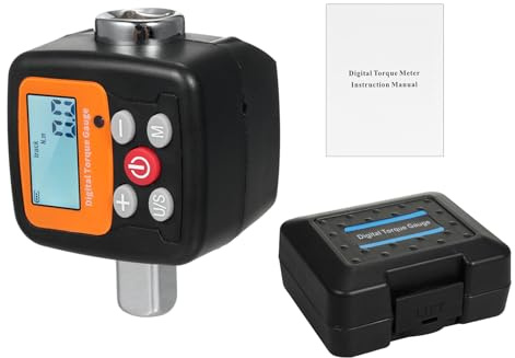 ENGC-340 Digital Display Torque Meter Wrench Torque Tester 1/2'' Drive with Sound Light Alarm Function High Accuracy 4 Torque Units Backlit Display - Perfect for Automotive Bike Motorcycle