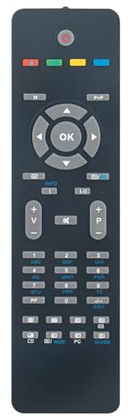 Telecomando Compatibile con Telefunken TV T19R906 T46R882FH TE22857B5 | TF1645D857 TF1945D900 TF2045D883 TF2245D900 TF32X857lU TK16T29 TK19T29 TK22T29 TK32T29