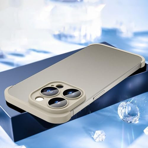 PYYLTTP Coque de Luxe en Silicone Souple avec Protection d'objectif et Coussinet d'angle pour iPhone 16 15 Pro Max, Coque de téléphone Antichoc pour iPhone 16 15 14, Gris, pour iPhone 11