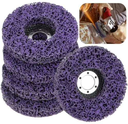 5-Pack Nylon Fiber Grinding Discs For Angle Grinders, Paint & Rust Remover, Stripping Wheels For Scaling And Oxidation Removal