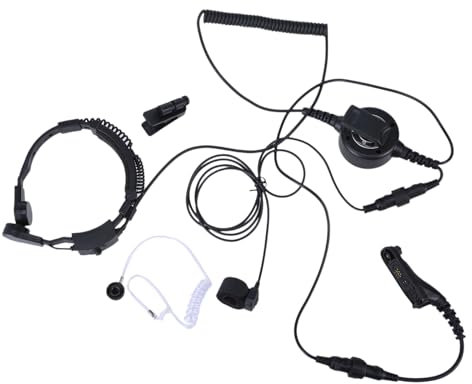 Javoryxh Écouteurs avec microphone pour radio, y compris P8268 DP4800 DP4600 DP3400 Noir