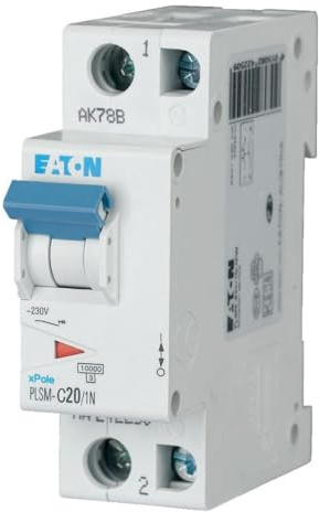 Eaton PLSM-C20/1N-MW Leitungsschutzschalter 20A 1P+N 1-polig+N C-Charakteristik LS-Schalter (242273 alt 244801)
