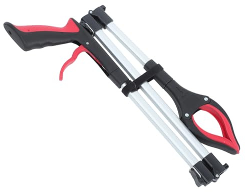 HOMOCONO Pinza y Diseño Ergonómico Plegable Recoge Objetos de Aleación de Aluminio Mango Largo para Uso Versátil en Interiores y Exteriores