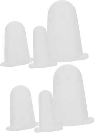 KONTONTY Cubiertas para Boquillas de Manga Pastelera 6 Piezas Pequeño Mediano Grande Silicona Flexible Protección para Puntas de Tubería Decoración de Pasteles Uso en Repostería Kit