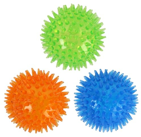 Pelotas para Perros, Paquete de 3 Juguetes de Pelota Chirriantes para Perros Ø 6.5cm, Bola Interactiva paraPerros Apta para Perross Pequeños Medianos Grandes