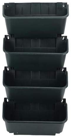 Chiyyak Fioriera da Parete Verticale Set Plastica, Spazio Traspirante per Salvare 4 Pentole Appeso a Parete Verticale Epto di Fiori per Veranda Giardino