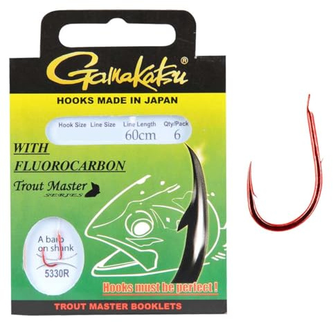 Gamakatsu Trout Master Fluorocarbon LS-5330 - Forellenhaken mit Vorfach