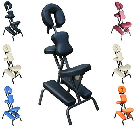 Polironeshop Pan - Chaise Ergonomique Multifonctionnelle pour Massages, Tatouages, Soins Esthétiques, Physiothérapie, Réflexologie, Salon de Beauté et Studio Tattoo (Noir)