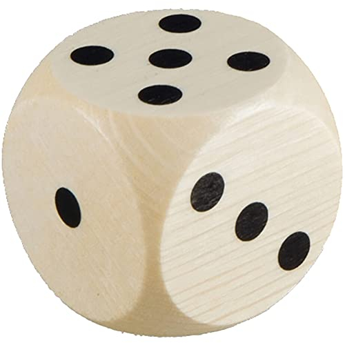 Hofmeister Holzwaren 2 x HOFMEISTER® Wooden Eye Numbers Dice 3 cm - Wooden Cube Children Adults Play Board Game Party Game Evening Party Game 100% Natural Product Untreated from Local Beech Wood 3 x 3