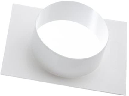 EUROPLAST Ø 150mm Abschlussrahmen Wandanschluss Flansch Rundrohr Kunststoff Schachtsystem, Weiß