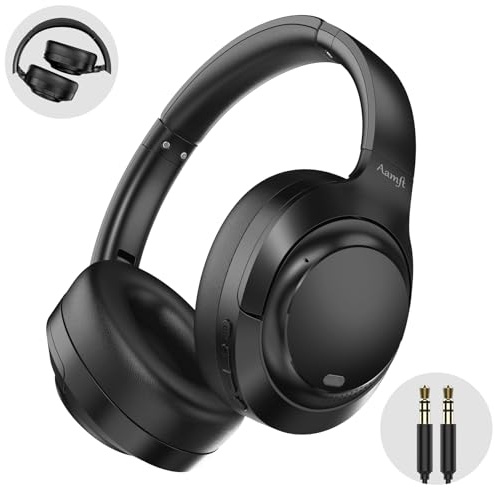 Kopfhörer mit Geräuschunterdrückung – 2024 verbesserte kabellose Over-Ear-Bluetooth-Kopfhörer, bequeme Passform, 100 Stunden Spielzeit, tiefer Bass, aktive Geräuschunterdrückung, kristallklare Anrufe