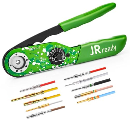 JRready NEW-ASF1G (Conforme Allo Standard M22520/1-01) Utensile a Crimpare Standard per L'aviazione per Crimpatura di Contatti Pin&Soc Pinza a Crimpare Regolabile 12-26 AWG Per Serie HARTING WAIN TE