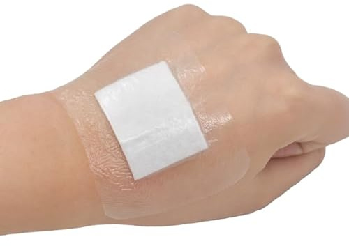 Selbsthaftende Wundkompresse, Steril, Wasserdicht, 10 Stück, Einzeln Verpackt (7.5x10cm)