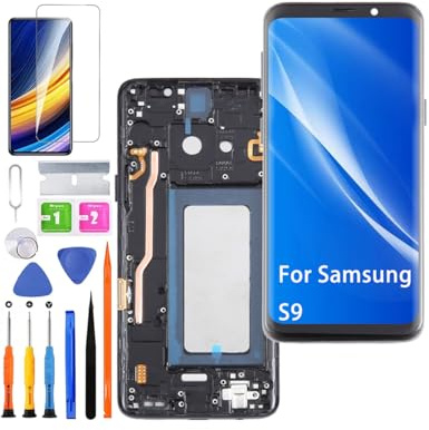 Écran pour Samsung S9 G960F TFT Noir avec Cadre | Sans Empreintes Digitales，avec Kit de réparation，TFT LCD，Affichage HD，Remplacement d'écran,non Courbé,pour Modèle:G960 G960U