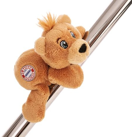 NICI 61615 MagNICI FC Bayern Munich Peluche Ours Berni, 12 cm, Marron, avec Aimant, Adhère À : Surfaces Métalliques, Tableaux Magnétiques, Poignées De Sac comme Compagnon De Voyage