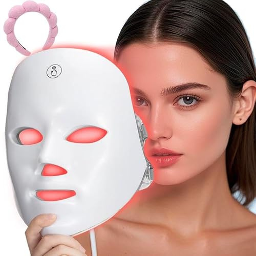 7 Color LED Beauty Mask, LED Facial Light Face Mask for Skin Care, Comfortable Skincare Face Tool, Personal Care Skincare Product, Perfect for Valentine's Day