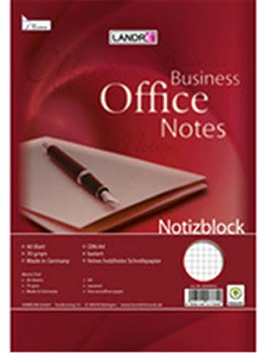 LANDRÉ 100050244 LANDR Briefblock Business Office Notes, DIN A4, kariert