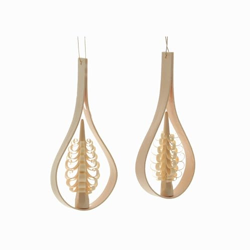 Rudolphs Schatzkiste Baumbehang Tropen mit Spanbaum 2er Set BxHxT=9,5x4x2cm NEU Weihnachten Baumschmuck Holzschmuck Holz Seiffen Erzgebirge Strauchbehang Dekoration