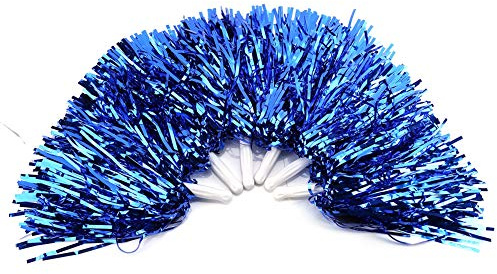 Tbest Cheering Pompoms Pompons 6/12 stücke Cheerer Pom Poms Cheering Poms Blume Hängen Metallfolie Pom Poms Kader Jubel Sport Party Dance Nützliche Zubehör