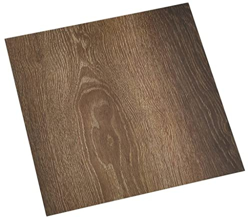 vidaXL 20x Tarimas Autoadhesivas Lama Baldosa Azulejo Suelo Salón Sala de Estar Dormitorio Antideslizantes Impermeables PVC 1,86 m² Marrón