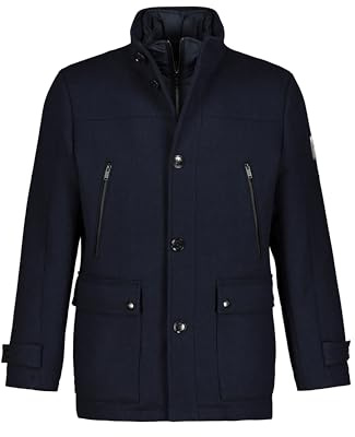 JP 1880 Menswear 795063 - Chaqueta de mezcla de lana para hombre, tallas grandes y tallas grandes, azul oscuro, XXXL