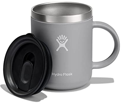 Hydro Flask - Travel Coffee Mug 354 ml (12 oz) - Vacuum Insulated Stainless Steel Travel Mug with Handle and Press-In Lid - Birch