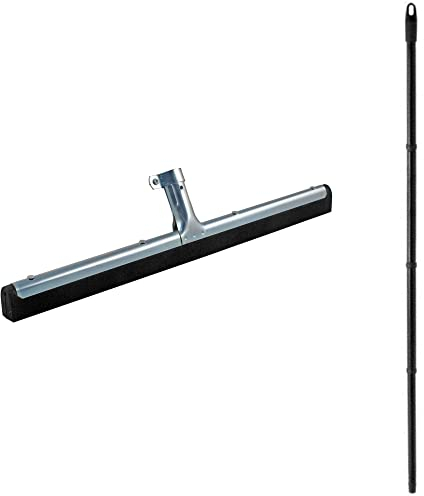 Novaliv Wasserschieber Bodenabzieher 60cm mit Stiel 130 cm Duschabzieher Abzieher Dusche Boden Abzieher Fenster Profi Wasser Abzieher Schieber für Boden Wasserabzieher Terasse Boden Pool