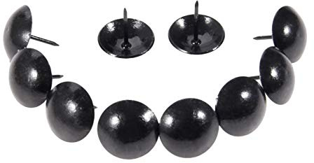 Punaises de meubles, punaises punaises 10 pièces 25 mm clous de rembourrage noirs punaises en fer vintage clou de porte matériel décoratif bijoux boîte en bois porte de canapé attaches habituelles et
