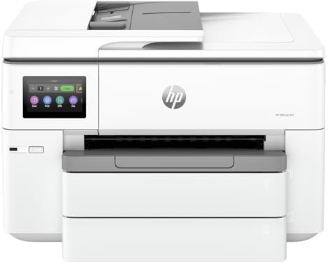 HP OfficeJet PRO 9730e Imprimante tout-en-un, grand format, couleur, petite imprimante de bureau, impression, copie, numérisation, HP+, compatible avec encre instantanée HP sans fil, impression a