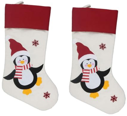 IMIKEYA 8stücke Weihnachtsstrümpfe Mit Süßem Weihnachts-Pinguin Kreative Geschenktüten Für Weihnachten Große Aufbewahrungstaschen Für Und Süßigkeiten Weihnachtsdekoration Für
