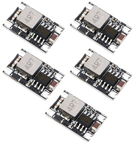 YINETTECH 5 Piezas Módulo de Fuente de Alimentación PCB Reductor DC-DC Entrada de 5-30V A Salida de 5 V 1,5 A Mini Fuente de Alimentación Reductora para Vehículo para de Avión de Vehículo (5 V)