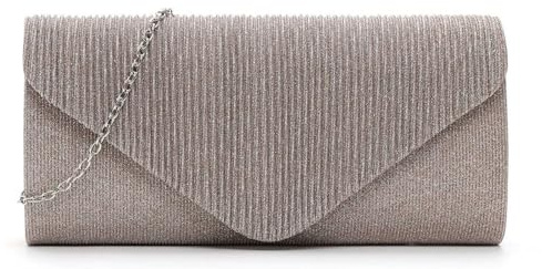 Tamaris Amalia Metallic Clutch Rose