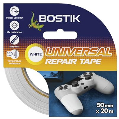 Bostik Universal Repair Tape White - 50mm x 20m Roll | Strong Duct Tape Perfect For Any Substrate - Easy To Tear - Indoor Use Only