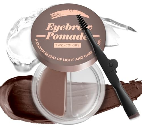 Robreda Augenbrauen Gel Transparent & Braun 2 in 1, Wasserfest, Langanhaltend 24h, Matt für Natürlich Aussehende Brauen