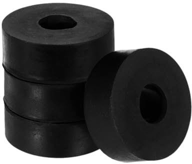 QUARKZMAN 4 Pz Distanziatore Rotondo Gomma, 1-1/2 OD x 1/2 ID x 1/2 Spessore, Distanziali Rotondi Antivibranti, Rondelle Piatte In Gomma Nera, Cuscinetti Antivibranti Per Auto e Casa