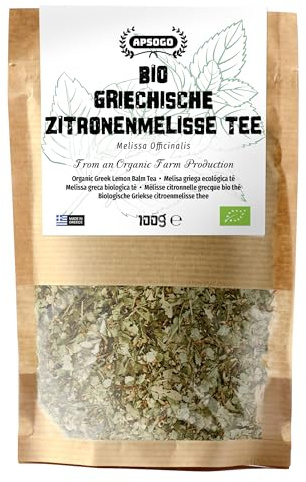 Apsogo Melissa Greca - Melissa officinalis in Foglie Sfuse, Tisana, 100g | Melissa greca in foglie sfuse - Melissa officinalis senza caffeina, dal profumo fresco e delicatamente agrumato.