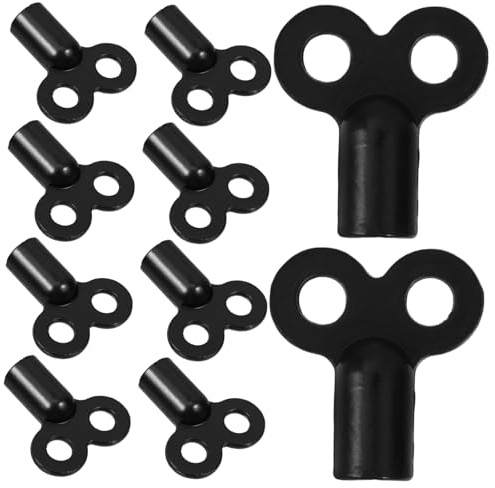 SEWACC 10pcs Zinc Alloy Radiator Bleed Keys for Plumbing Multi Functional Valve Tool for Air Venting and Water Shut Off Durable Rust Resistant Radiator Wrench for Home and Professional