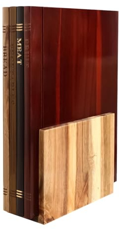 Tagliere a libro in legno, 33 x 25 x 1,5 cm, con supporto, 20 x 15 x 8,5 cm, tagliere multiuso da cucina per la preparazione di alimenti, verdure, frutta, carne, uso domestico