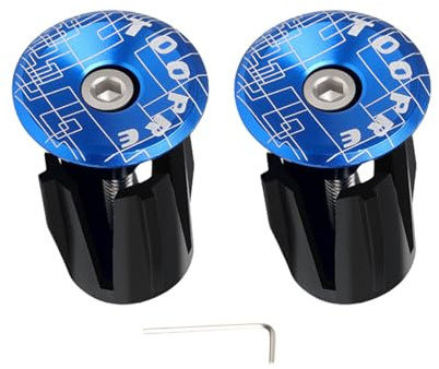 Haodream Bouchons d'extrémité de guidon de vélo en alliage d'aluminium - Pliable - Pour routes et vélos pliants - Protection d'extrémité de guidon