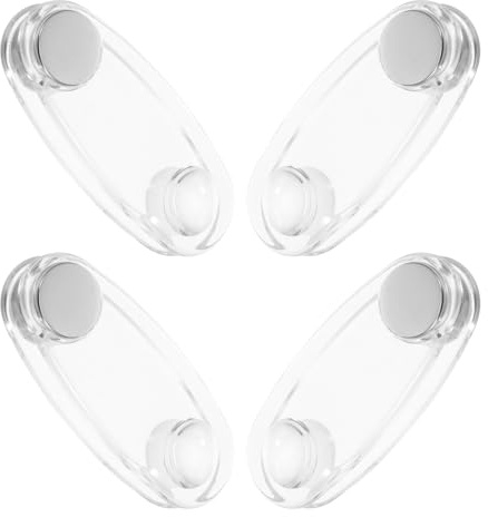 FOMIYES Tensor de Persiana Vertical Acrílico Transparente, Peso de Cordón para Persianas Enrollables, Manijas de Seguridad 4 Piezas, Accesorio para Cortinas y Ventanas en Hogar