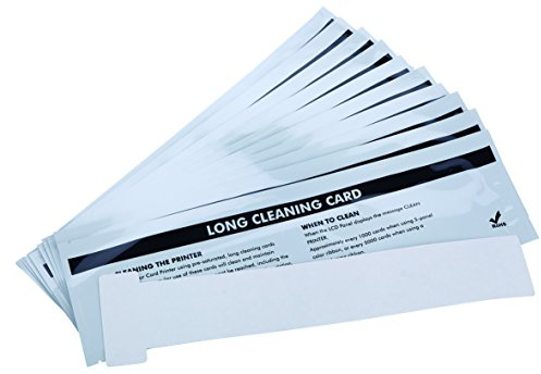 Cleanmo Kit de Tarjetas de Limpieza para Impresora de Tarjetas de identificación Badgy 200/100, Paquete de 10