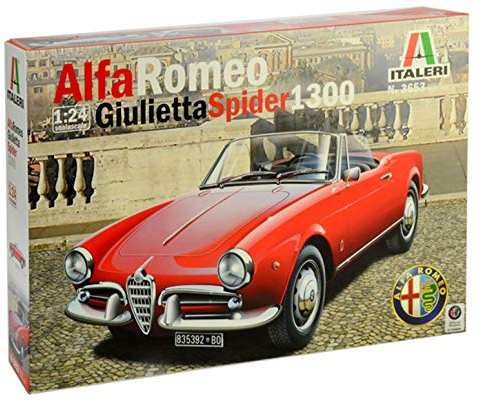Italeri 3653 Modello in Plastica da Assemblare Auto Alfa Romeo Giulietta Spider 1300 Model Kit Scala 1:24