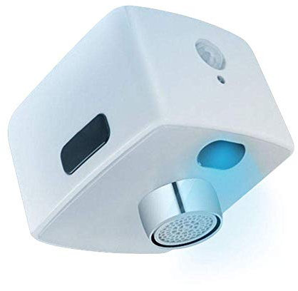 Zengkei Touchless Faucet Adapter, Infrared Induction Water Saving Device Automatic Sensor Kitchen Bathroom Sink Water Saver Motion Sensor Adapter Water Overflow Protection