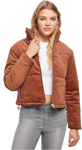 Urban Classics Corduroy Puffer - Giacca invernale da donna, con colletto alto, taglio corto, taglia XS fino a 5XL, caramella mou, S