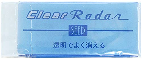 Seed Transparent Clear Plastic Eraser, Small, 4 ea./Pack (EP-CL100-4P)