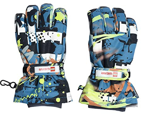 LEGO Wear Unisex Wear Unisex Tec Skihandschuh Fingerhandschuh Cool Serie Wasserdicht Atmungsaktiv Lwadje 701 Schneehandschuhe, 523, 110-116 EU