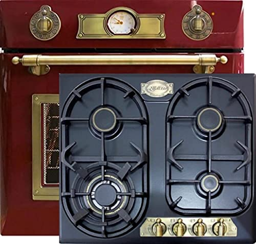 Kaiser Set de cuisinières à gaz EH 6355 RotEm + KCG 6335 RotEm Turbo, Kit de four électrique, 79 l, Four encastrable + plaque de cuisson à gaz rétro de 60 cm